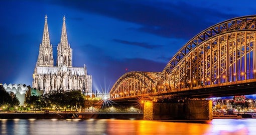 The Gothic Cologne Cathedral is the tallest twin-spired church in the world