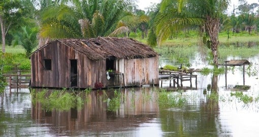 A stilt home in the amazon