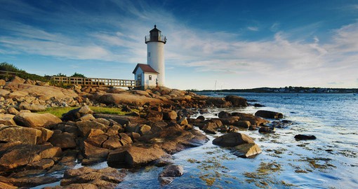 Annisquam lighthouse off the north coast of Massachusetts
