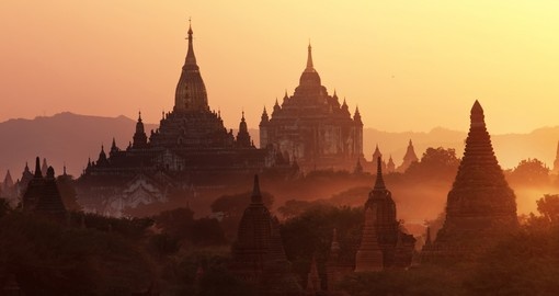 The ancient city of Bagan with over 2200 temples and pagodas