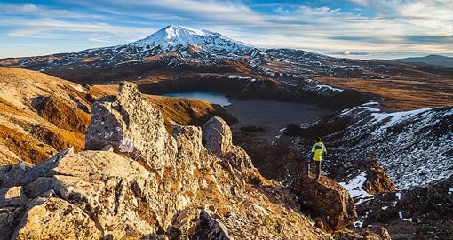 Within the Tongariro National Park, Mount Ruapehu is an active stratovolcano