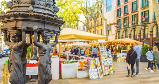 La Rambla shopping is a must inclusion for all Spain holidays.