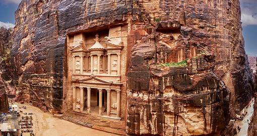 Built in the 3rd century BC, Petra is a spectacular sandstone city