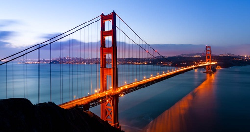 The world-famous Golden Gate Bridge