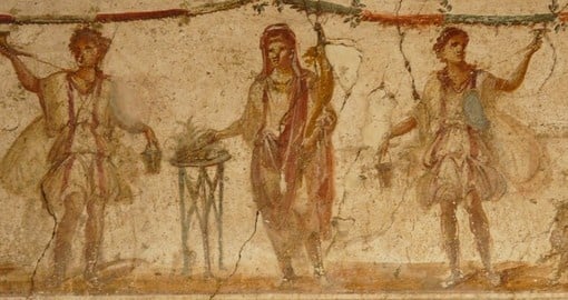 Fresco at the ancient city of Pompeii
