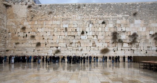 Reflection after rain in Western Wall