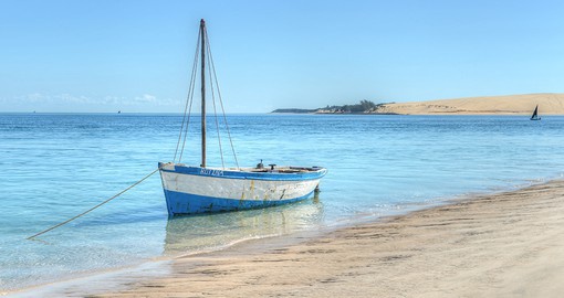 Sail the still waters surrounding Bazaruto Island for a glimpse of stunning sea life