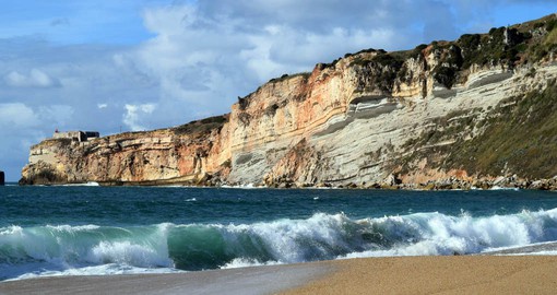 Nazare is a famed surfing beach, renown for it's massive waves
