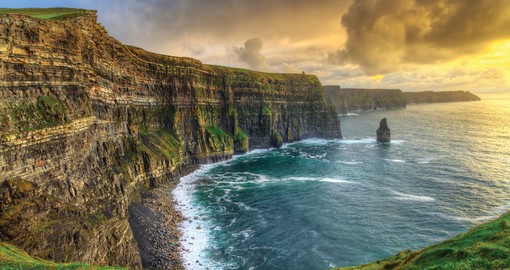 Live on the edge as you step forward to gaze across a Ireland's popular Cliffs of Moher