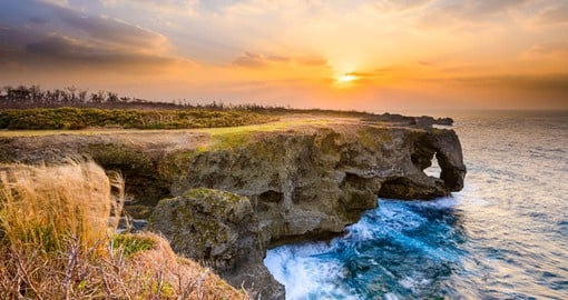 Cape Manzamo is one of the most popular places among travelers to Okinawa