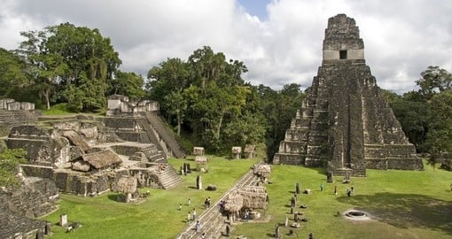 The Temple of the Jaguar Priest, provides a great photo opportunity during your Guatemala Vacation