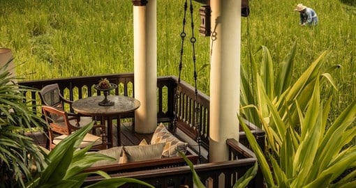Hide out on a secluded patio on your Thailand Vacation