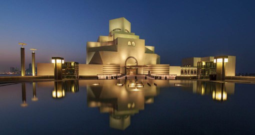 Designed by I.M. Pei, the Museum of Islamic Art is built on an artificial peninsula