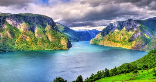 The scenic view of Aurlandsfjord in Norway is truly breathtaking