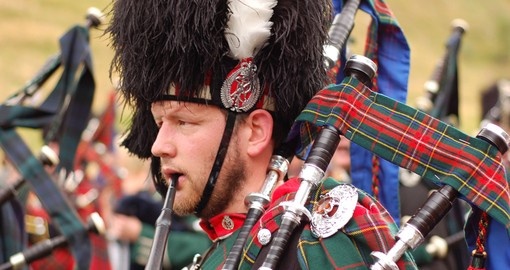 Playing the Bag Pipes