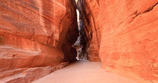 Explore entrance to the ancient city Nabatean during your next trip to Jordan.