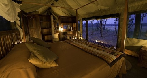 Experiencing luxury tented accommodation is a real highlight on all Zambia safaris.