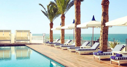 The Bela Vista Hotel sits on the Praia da Rocha overlooking the ocean
