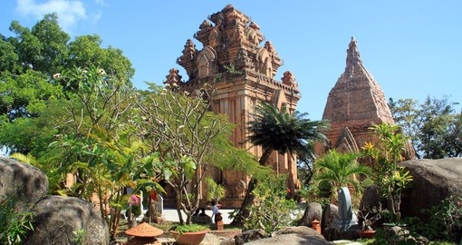 Garden and Cham Towers in Nha Trang