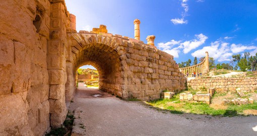 Inhabited since the Bronze Age, Jerash was a walled Greco-Roman settlement