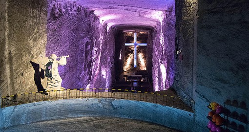 200 metres underground is the Salt Cathedral of Zipaquirá
