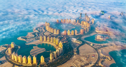 Doha aerial view, Explore Qatar on your Vacations