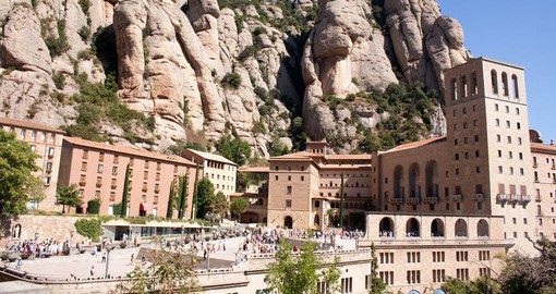 The base of the Montserrat mountain is home to the Santa Maria Monestary and is an incredible site to witness