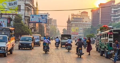 Streets in the center of Mandalay