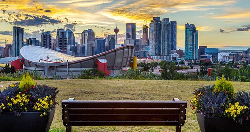 Watch the sunset overtake the city of Calgary