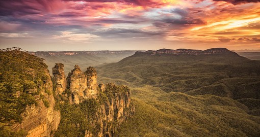 The Blue Mountains get their name from the blue haze created by vast eucalypt forests