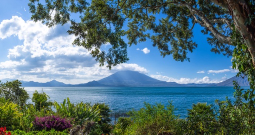 Lake Atitlan and Toliman Volcano