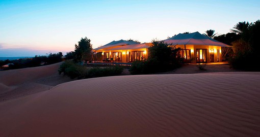 Nestled among the lush palm groves, is the luxurious Al Maha Desert Resort