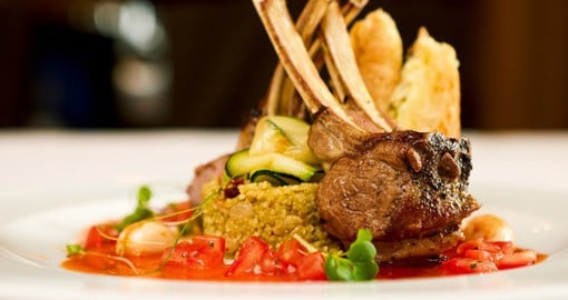 Enjoy a scrumptious meal at Bora Bora's St. James Restaurant on your trip
