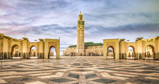 Completed in 1933, the Hassan II Mosque is the largest in Africa