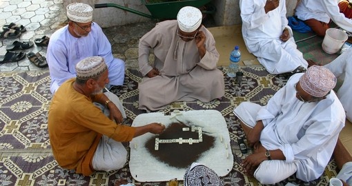 Men playing dominos