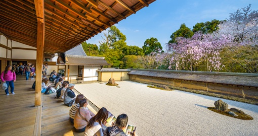 Ryoan-Ji is one of Japans most famous rock gardens