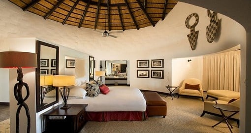Sleep in comfort at Dulini River Lodge during your South Africa tour.