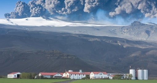Eyjafjallajokull Volcano Erupting