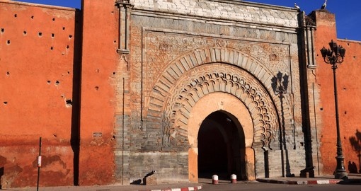Morocco Marrakesh "Bab Agnaou" Ornate gate