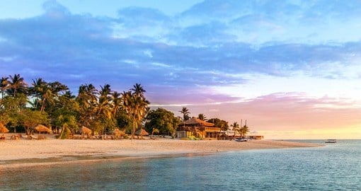 Experience an amazing sunset on the Mamanuca Islands during your next trip to Fiji.