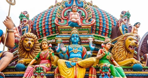 Experience the influence the Hindu religion has within Singapore on one of your Singapore Tours