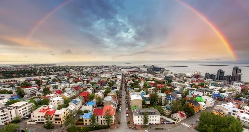 Rainbow over Reykjavik