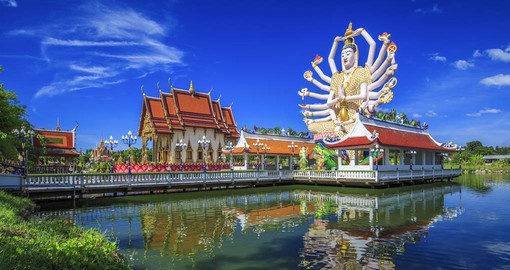 Wat Plai Laem Temple is dedicated to Guanyin, the Goddess of Mercy and Compassion