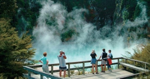 Explore some of Rotorua's natural wonders during your New Zealand Vacations.