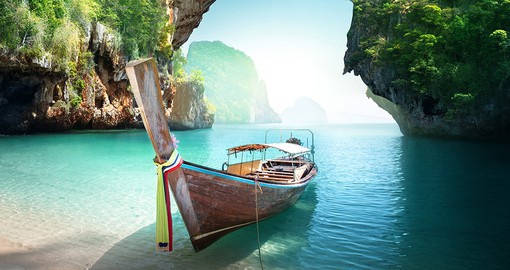Sail along the southern coast of Krabi, Thailand for stunning views