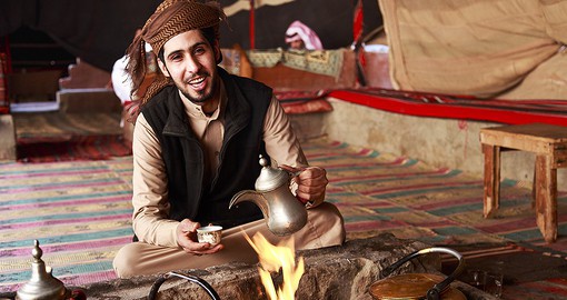Arabic Coffee is the first beverage offered to any Saudi guest