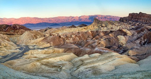 Zabriskie Point is amongst the most popular stops in Death Valley