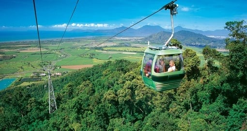 Soar over the tree line as you take a ride on the Skyrail during your next Australia vacations.
