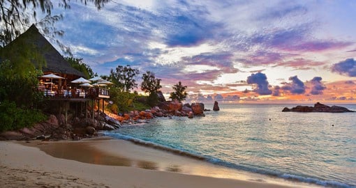 Beautiful sunset view of Seychelles, one of the smallest country's in the world