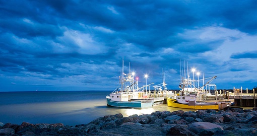Fishing boats in the Bay of Fundy, New Brunswick
